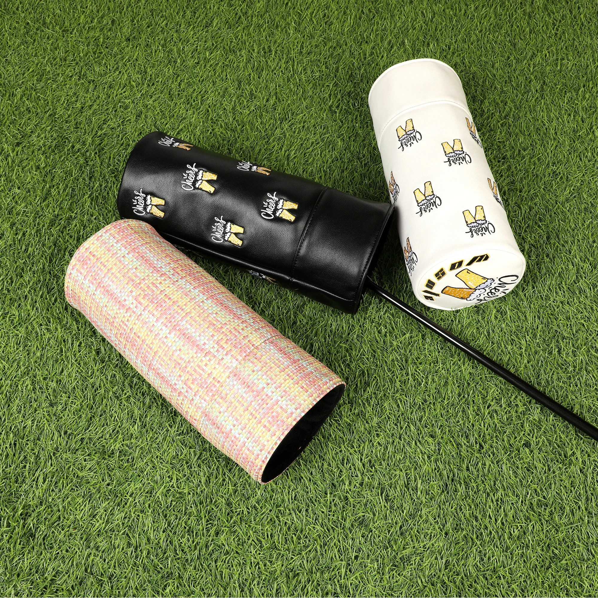 New golf Cover with Featuring Beer and Beverage Patterns, 3-color Option Available, Golf Club Head Protector
New golf Cover with Featuring Beer and Beverage Patterns, 3-color Option Available, Golf Club Head Protector