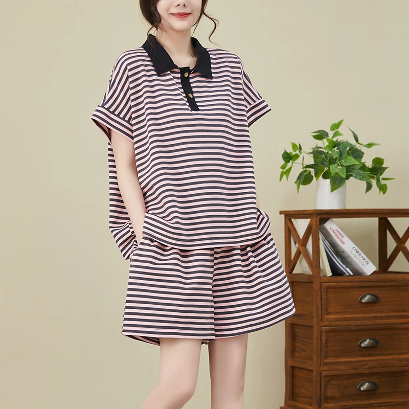 Slimming Effect Casual Faionable ort Sve T-irt orts Set Women's High End Two Piece Summer Clothing Cotton Blend
Slimming Effect Casual Faionable ort Sve T-irt orts Set Women's High End Two Piece Summer Clothing Cotton Blend