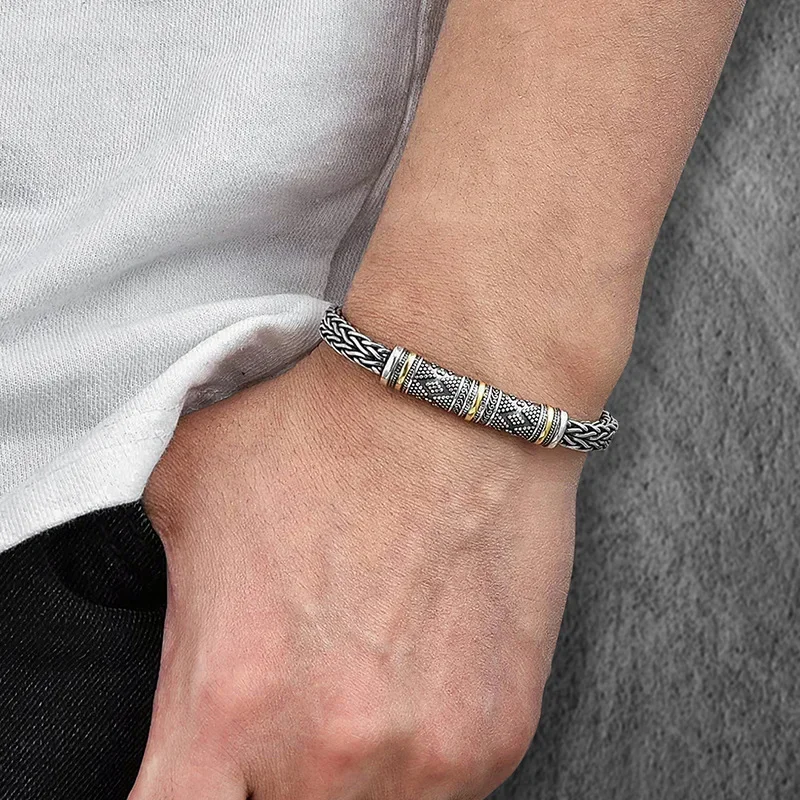 Braided Keel Chain Bracelet for Men Vintage Link Bracelets Trendy Hip Hop Male Jewelry Gift for Boyfriend
Braided Keel Chain Bracelet for Men Vintage Link Bracelets Trendy Hip Hop Male Jewelry Gift for Boyfriend