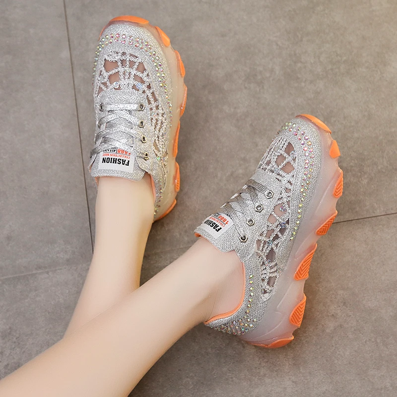 Sparkling Decorated Sneakers with Various - Colored Soles (Including Orange, White and Green)
Sparkling Decorated Sneakers with Various - Colored Soles (Including Orange, White and Green)