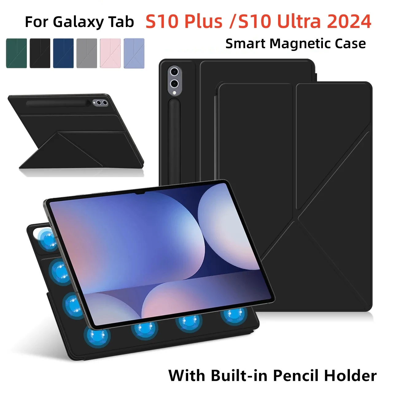 Магнитный чехол для Samsung Galaxy Tab S10 Ultra 14,6 дюйма 2024 Tab S10 Plus S10 + 12,4 дюйма, смарт-чехол для планшета, складная подставка, чехол-книжка
Магнитный чехол для Samsung Galaxy Tab S10 Ultra 14,6 дюйма 2024 Tab S10 Plus S10 + 12,4 дюйма, смарт-чехол для планшета, складная подставка, чехол-книжка