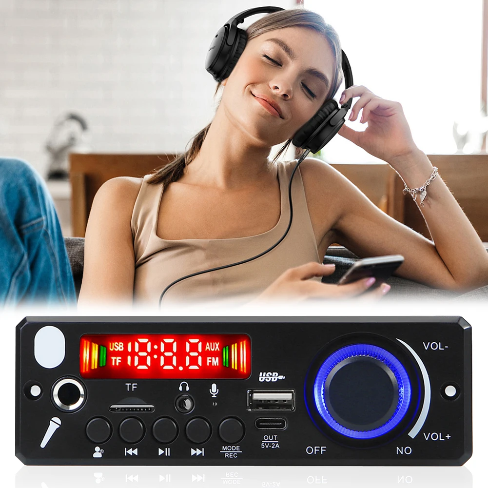160W Amplifier Car FM Radio Module DC 8V-24V Bluetooth-Compatible 5.0 Audio Module Microphone Record FM Radio Module with Remote
160W Amplifier Car FM Radio Module DC 8V-24V Bluetooth-Compatible 5.0 Audio Module Microphone Record FM Radio Module with Remote