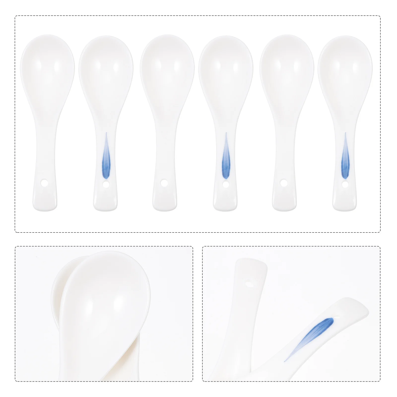 6Pcs Ceramic Rice Spoons Lightweight Premium Household Kitchen Tableware Multipurpose Soup Porridge Spoons
6Pcs Ceramic Rice Spoons Lightweight Premium Household Kitchen Tableware Multipurpose Soup Porridge Spoons
