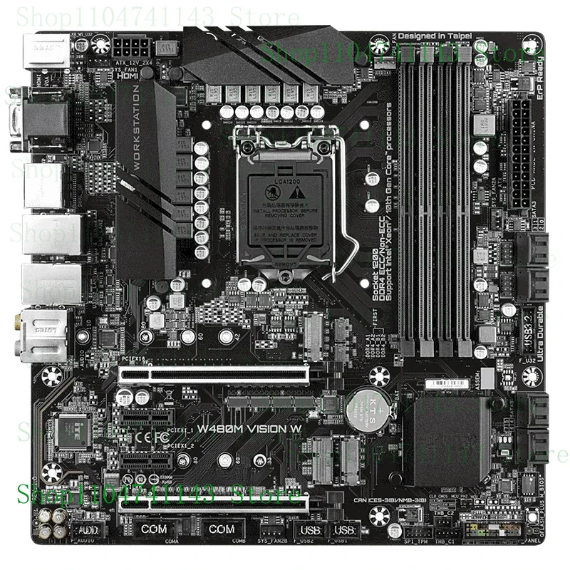 Материнская плата W480M VISION W для рабочей станции Gigabyte M.2 DDR4 LGA 1200, поддержка процессора W-1200 W-1300 PCIE 4,0, высокое качество
Материнская плата W480M VISION W для рабочей станции Gigabyte M.2 DDR4 LGA 1200, поддержка процессора W-1200 W-1300 PCIE 4,0, высокое качество