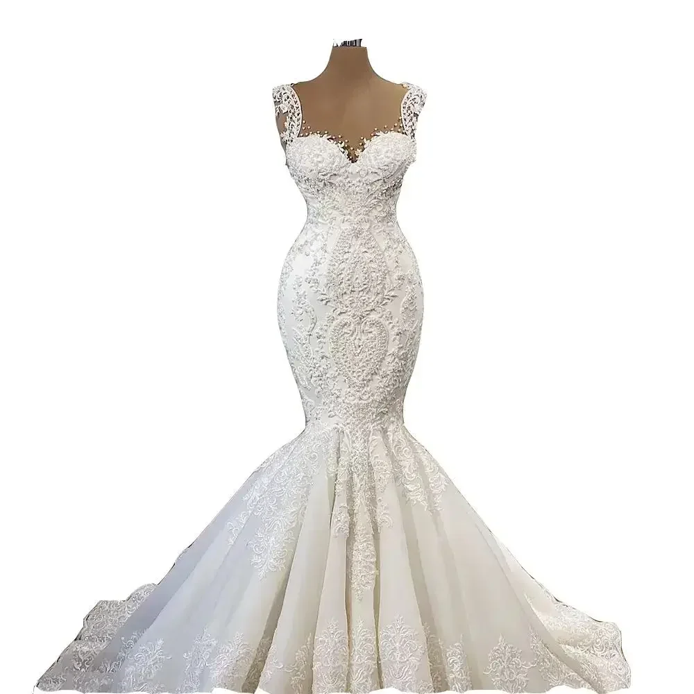 Customized Gorgeous Mermaid Wedding Dresses Bridal Gown Lace Applique Straps Beaded Corset Back Custom Made Beach Country Plus S
Customized Gorgeous Mermaid Wedding Dresses Bridal Gown Lace Applique Straps Beaded Corset Back Custom Made Beach Country Plus S
