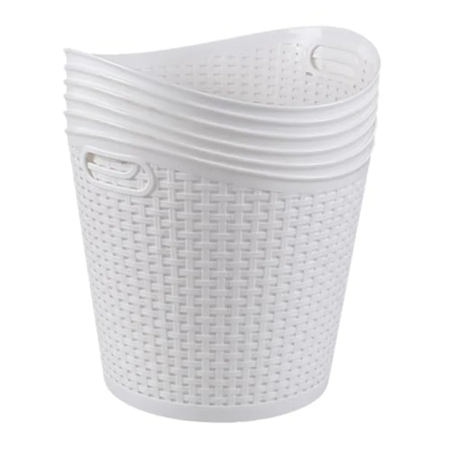 6 Packs Plastic Laundry Storage Basket, 30 L Dirty Clothes Hamper Basket, White
6 Packs Plastic Laundry Storage Basket, 30 L Dirty Clothes Hamper Basket, White