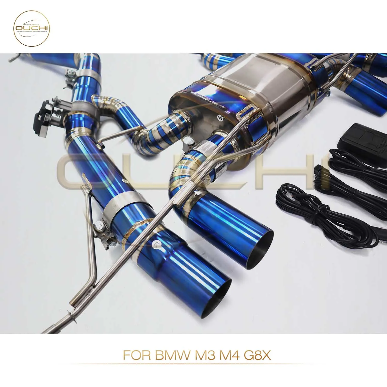 OUCHI Factory Direct Sales Titanium Alloy Catback Exhaust For BMW M3 M4 G8X Single Resonant Tube With Electronic Valve
OUCHI Factory Direct Sales Titanium Alloy Catback Exhaust For BMW M3 M4 G8X Single Resonant Tube With Electronic Valve