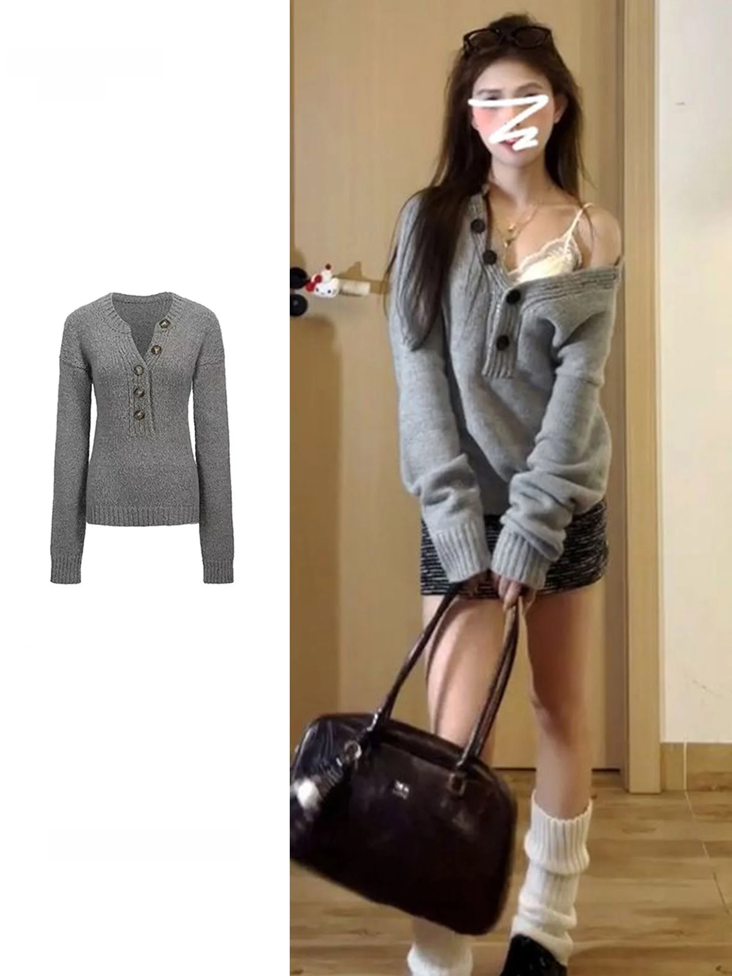 Gray Long Sleeve Sweater Women's Slimming Base Layer Inner Knitted Top Micro plus Size Hot Girl Commute Style Autumn New Arrival
Gray Long Sleeve Sweater Women's Slimming Base Layer Inner Knitted Top Micro plus Size Hot Girl Commute Style Autumn New Arrival