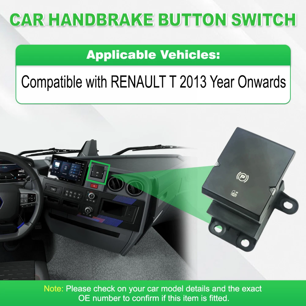 Car Parking Brake Control Switch Handbrake Button 7423126236 7422107789 7423126244 7421120462 For Renault T 2013- Truck Tractor
Car Parking Brake Control Switch Handbrake Button 7423126236 7422107789 7423126244 7421120462 For Renault T 2013- Truck Tractor