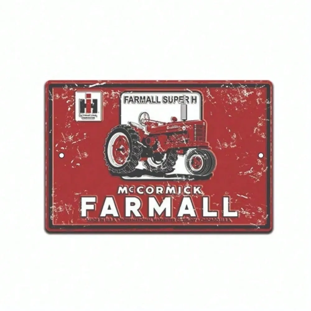 Винтажная жестяная табличка IH Farmall - металлический настенный декор с изображением американского трактора для дома, гаража, фермерского дома
Винтажная жестяная табличка IH Farmall - металлический настенный декор с изображением американского трактора для дома, гаража, фермерского дома