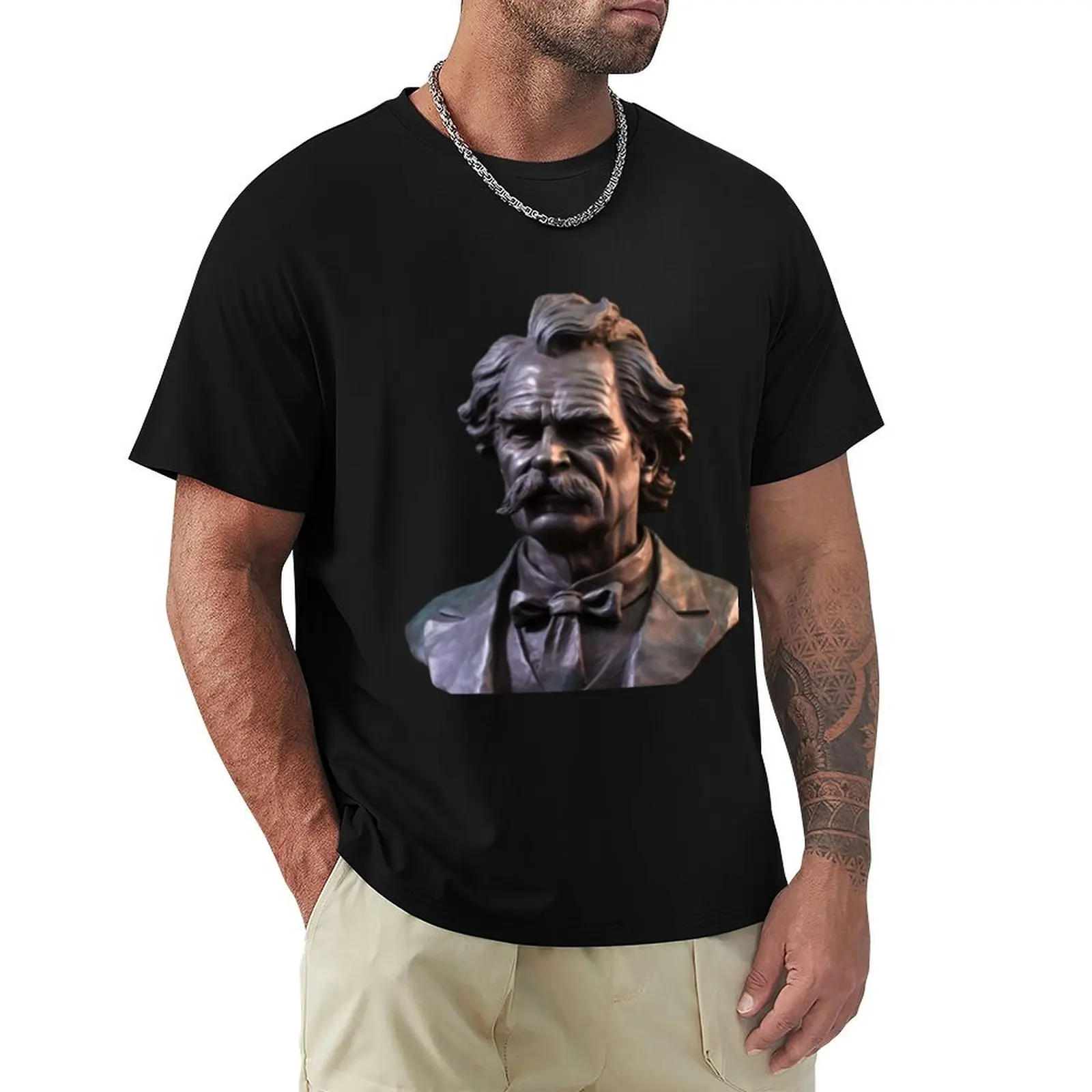 Mark Twain Bust (1) T-Shirt Daily Wear Plain Short Sleeve Shirt
Mark Twain Bust (1) T-Shirt Daily Wear Plain Short Sleeve Shirt