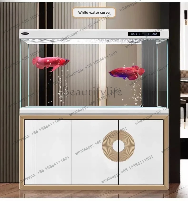Ultra-clear Fish Tank Living Room Large Aquarium Wealth-attracting Screen Goldfish Tank Set
Ultra-clear Fish Tank Living Room Large Aquarium Wealth-attracting Screen Goldfish Tank Set