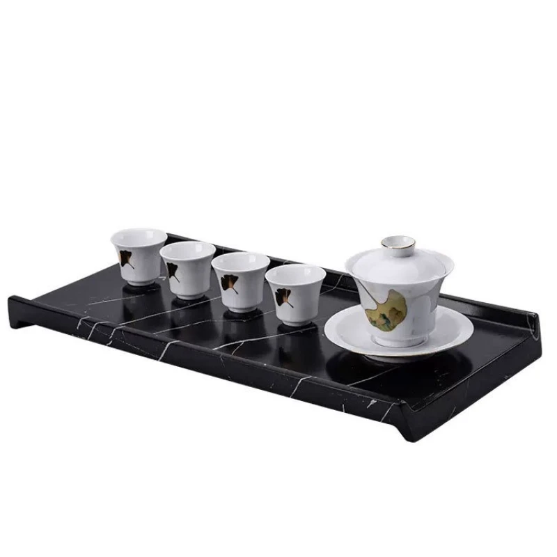 Simple rectangular tray decorative ornament, black imitation marble, Chinese villa clubhouse storage tray
Simple rectangular tray decorative ornament, black imitation marble, Chinese villa clubhouse storage tray