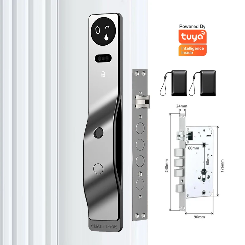 Palm Vein Home Smart Lock with Face Recognition High Security AI Keyless Entry Password Fingerprint Smart Door Lock
Palm Vein Home Smart Lock with Face Recognition High Security AI Keyless Entry Password Fingerprint Smart Door Lock