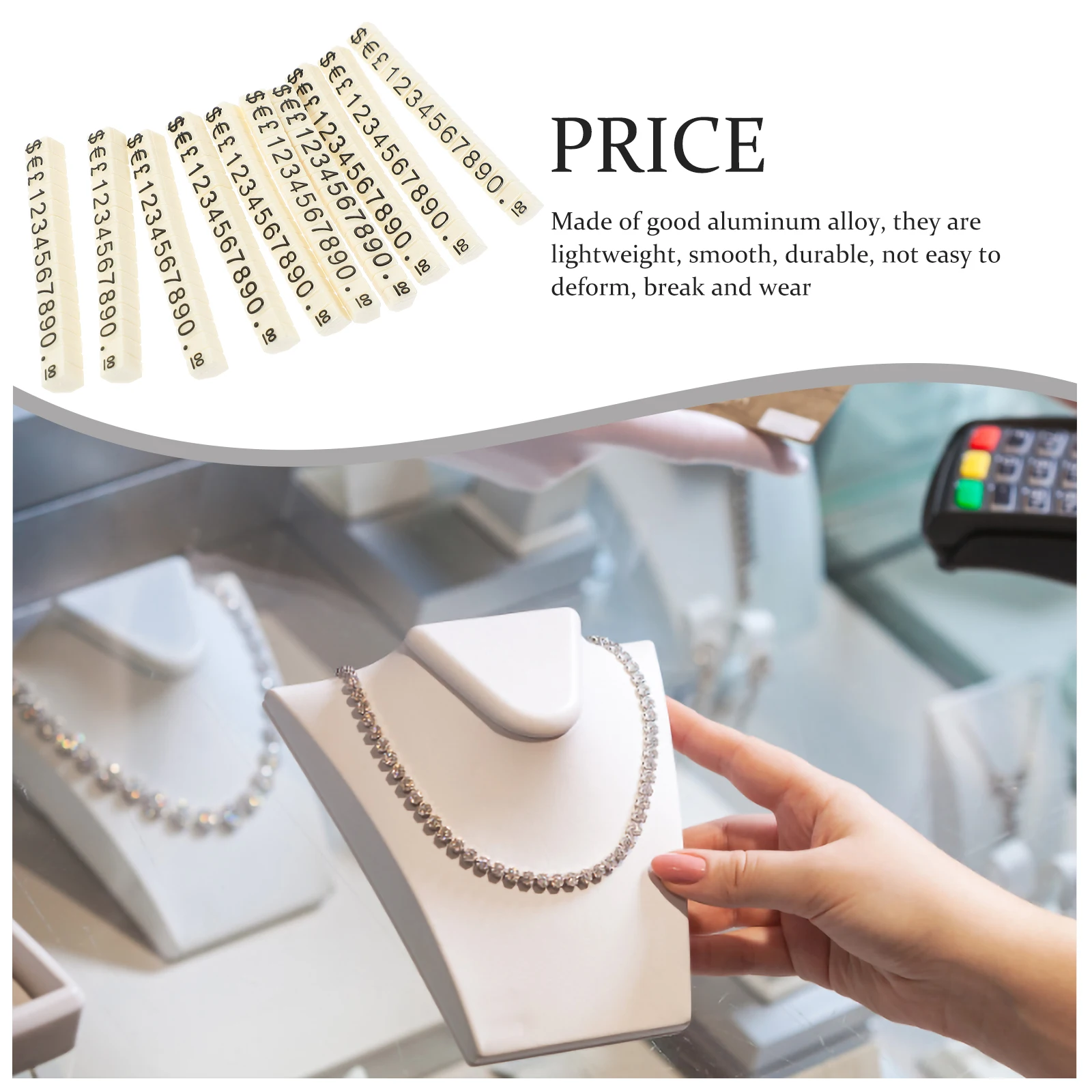 20pcs Price Tags Jewelry Labels Display Blocks Mini Cubes Numbers Plastic Retail Aluminum Folders Storage Tag Displays
20pcs Price Tags Jewelry Labels Display Blocks Mini Cubes Numbers Plastic Retail Aluminum Folders Storage Tag Displays