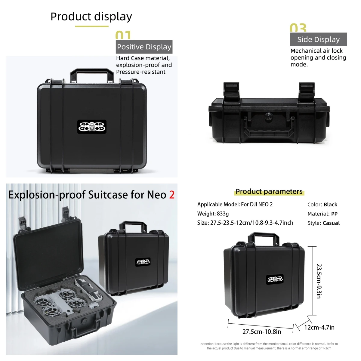 Explosion-proof Suitcase for Neo 2,for DJI Neo 2 Storage Bag High-strength Storage Case
Explosion-proof Suitcase for Neo 2,for DJI Neo 2 Storage Bag High-strength Storage Case