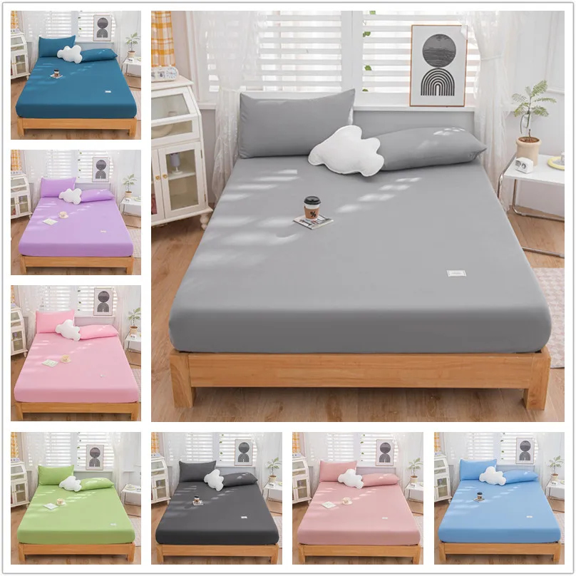 Elastic Bed Sheets Sets for Double Bed sabanas Solid Color Fitted Sheet Sets Single/Queen/King Size Bed Cover with Pillowcase
Elastic Bed Sheets Sets for Double Bed sabanas Solid Color Fitted Sheet Sets Single/Queen/King Size Bed Cover with Pillowcase