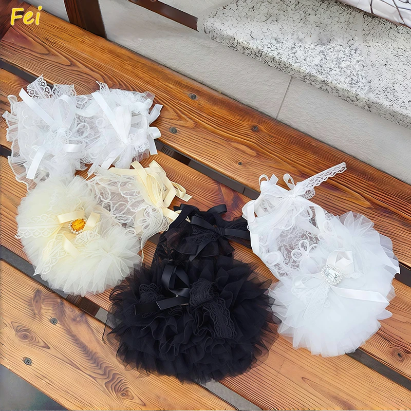 Elegant Lace Pet Wedding Dress, Hollow Chiffon Dog Gown with Bow, Costume for Dog & Cat Photography, Apparel for Pets dogs
Elegant Lace Pet Wedding Dress, Hollow Chiffon Dog Gown with Bow, Costume for Dog & Cat Photography, Apparel for Pets dogs
