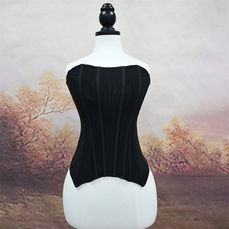 Women Tight Corset Bustier Overbust Quality Mesh Bodices With Zipper Shaping Tops Breathable Elastic Waist Trainer
Women Tight Corset Bustier Overbust Quality Mesh Bodices With Zipper Shaping Tops Breathable Elastic Waist Trainer