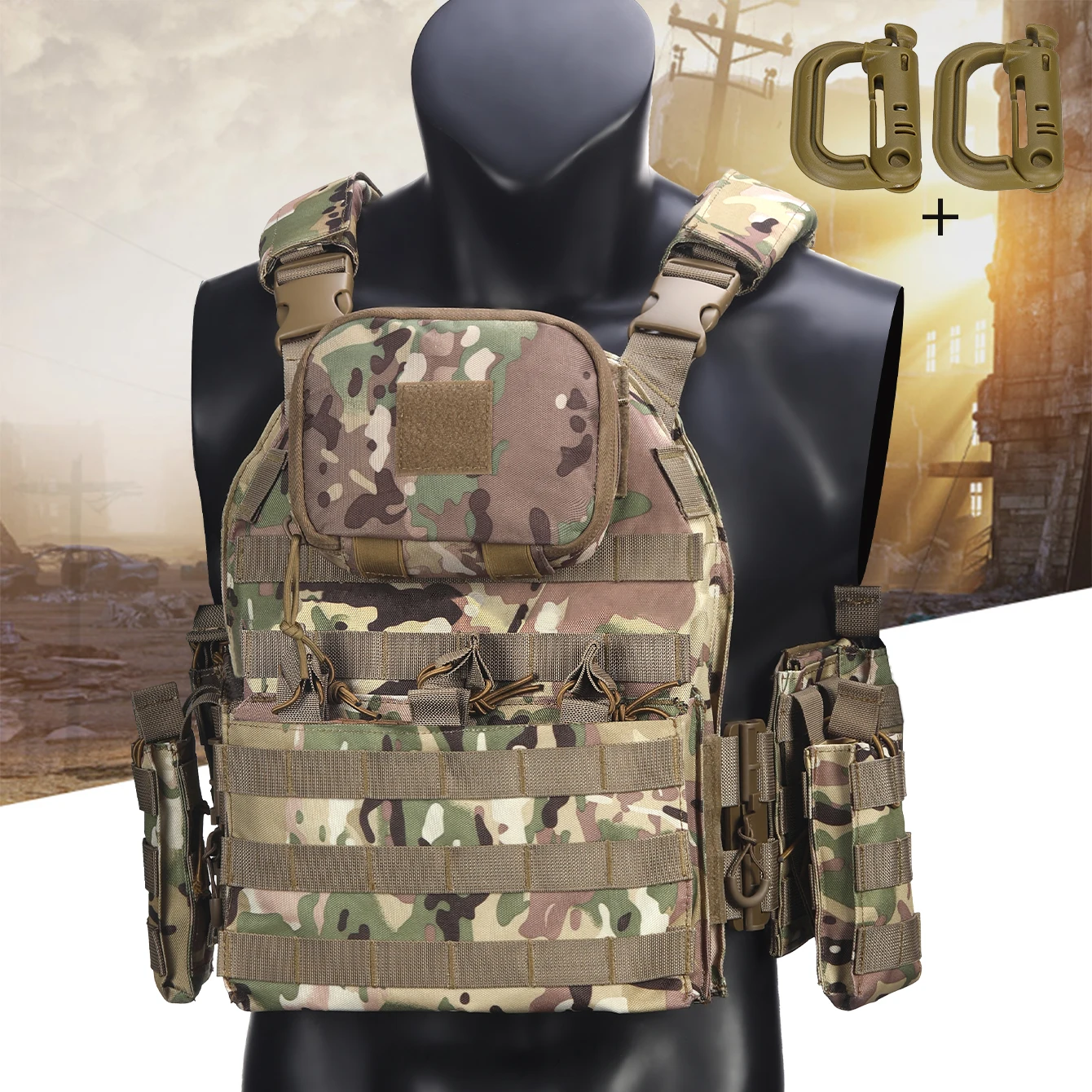 Quick detachable multi-functional wear-resistant vest for waist and shoulders, suitable for outdoor hunting
Quick detachable multi-functional wear-resistant vest for waist and shoulders, suitable for outdoor hunting
