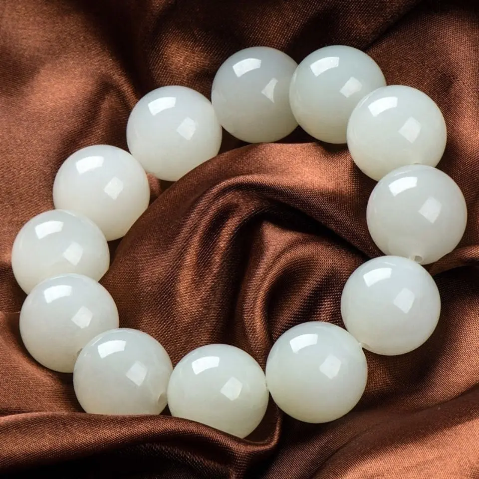 Suet White Jade Bracelet for Men and Women, White Jade Round Beads, Rough Stone Jade Bracelet, Jade, Jade.
Suet White Jade Bracelet for Men and Women, White Jade Round Beads, Rough Stone Jade Bracelet, Jade, Jade.