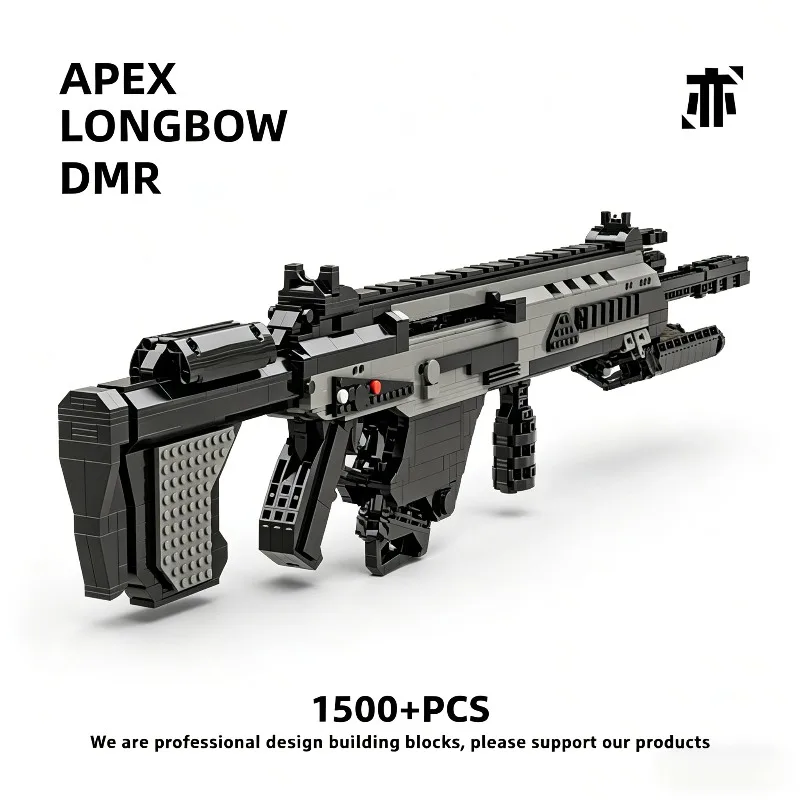 Конструктор-винтовка Longbow DMR (1500+ деталей), полуавтоматическая снайперская винтовка, стреляющая пулями, игрушка-конструктор для мальчиков, подарок
Конструктор-винтовка Longbow DMR (1500+ деталей), полуавтоматическая снайперская винтовка, стреляющая пулями, игрушка-конструктор для мальчиков, подарок