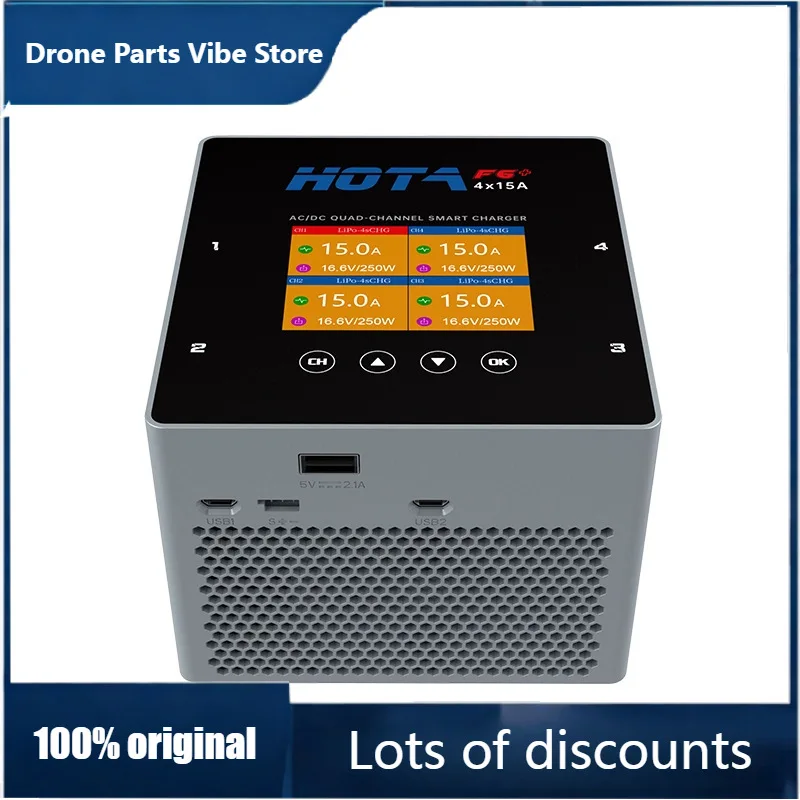 FyHOTA F6 Plus 1000W 15Ax4 Dual Mode Four Channel Smart Balancing Charger For RC Drones Batteries
FyHOTA F6 Plus 1000W 15Ax4 Dual Mode Four Channel Smart Balancing Charger For RC Drones Batteries