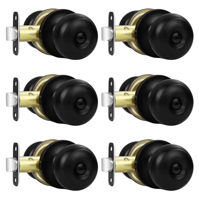 EYFL-Black Door Knobs, 6-Pack Privacy Door Knobs, Interior Door Knob For Bedroom/Bathroom, Keyless Modern Matte Black Lockset
EYFL-Black Door Knobs, 6-Pack Privacy Door Knobs, Interior Door Knob For Bedroom/Bathroom, Keyless Modern Matte Black Lockset