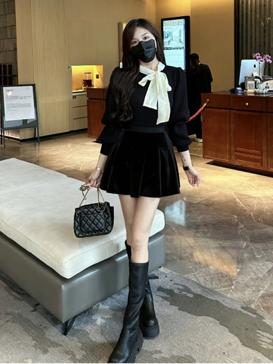 Ele Knitted Sweater with Scarf Neline Long Sve Knot Spring New Sle Small Fraance Sle Top Women's Wear
Ele Knitted Sweater with Scarf Neline Long Sve Knot Spring New Sle Small Fraance Sle Top Women's Wear