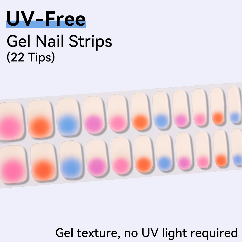 UV-Free Strips Nails Stickers Fairy Full-Cover DIY Nail Colors Decals Art 22 Tips/Set Self-adhesive Classic Designs For Manicure
UV-Free Strips Nails Stickers Fairy Full-Cover DIY Nail Colors Decals Art 22 Tips/Set Self-adhesive Classic Designs For Manicure
