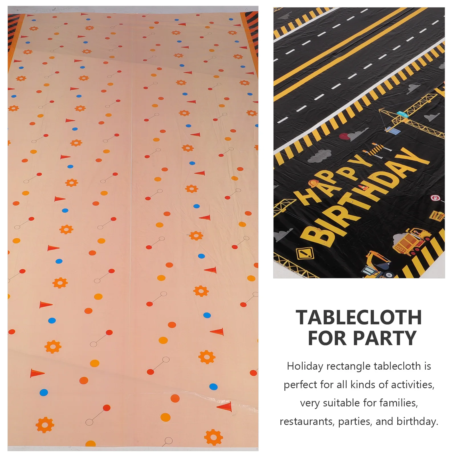 2pcs Excavator Tablecloth Kids Party Decor Construction Birthday Supplies Rectangle Cover PE Material Large Size
2pcs Excavator Tablecloth Kids Party Decor Construction Birthday Supplies Rectangle Cover PE Material Large Size