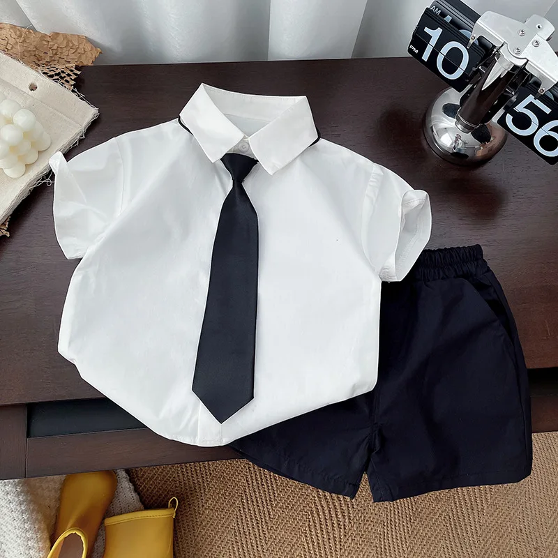 New Shirt Baby Summer Clothing Set Baby and Children's Clothing Summer Short Sleeve Shorts Two Piece Set
New Shirt Baby Summer Clothing Set Baby and Children's Clothing Summer Short Sleeve Shorts Two Piece Set