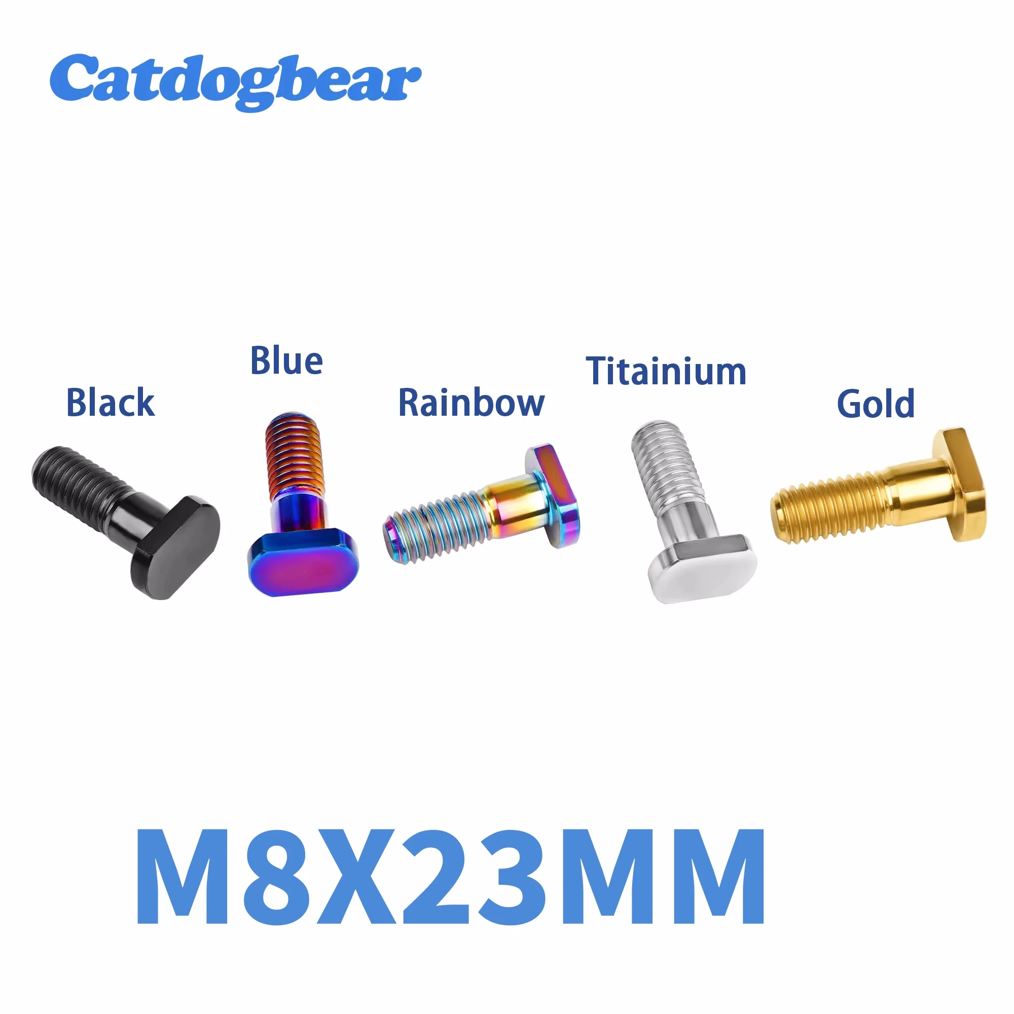 Catdogbear Titanium T Bolt M8x23mm for Motorcycle 4 sets Titanium/Gold/Rainbow/Burnt blue/Black
Catdogbear Titanium T Bolt M8x23mm for Motorcycle 4 sets Titanium/Gold/Rainbow/Burnt blue/Black