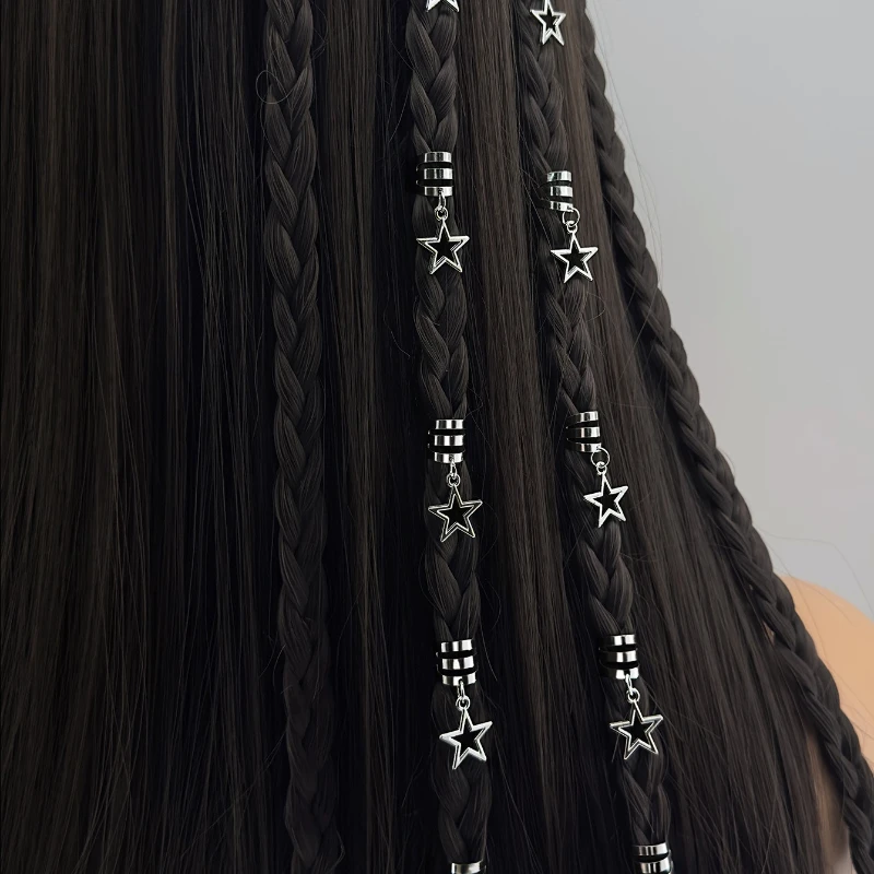 10 Pieces Silver Hollow Star Dreadlock Metal Hair Rings for Braids Durable Premium Shiny Stylish Unique Festival Accessories
10 Pieces Silver Hollow Star Dreadlock Metal Hair Rings for Braids Durable Premium Shiny Stylish Unique Festival Accessories