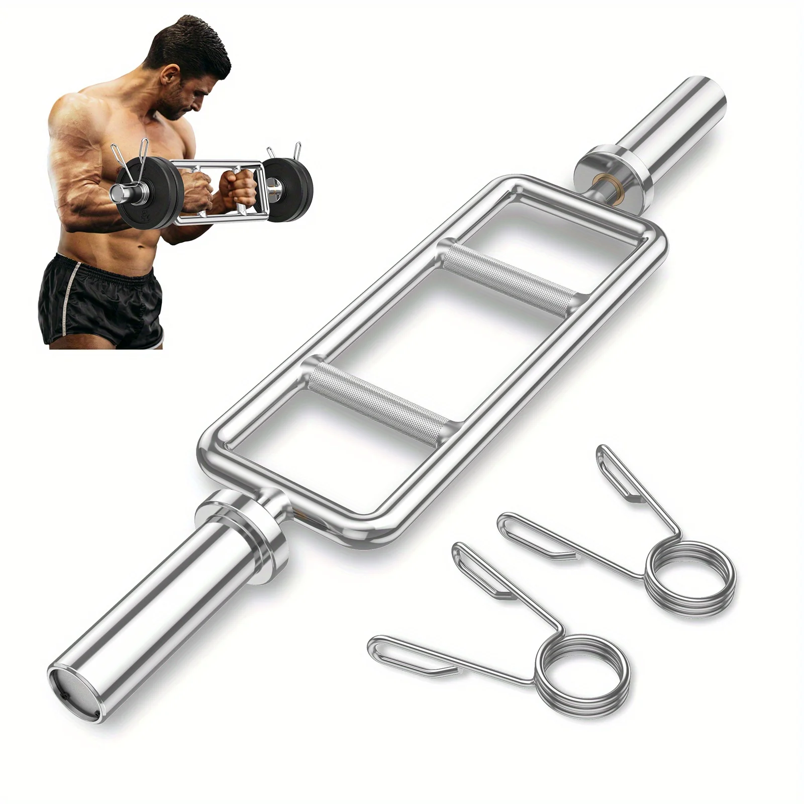 33 Inch Triceps Bar W/ Knurled Handles For Squats Deadlifts Shrugs
33 Inch Triceps Bar W/ Knurled Handles For Squats Deadlifts Shrugs
