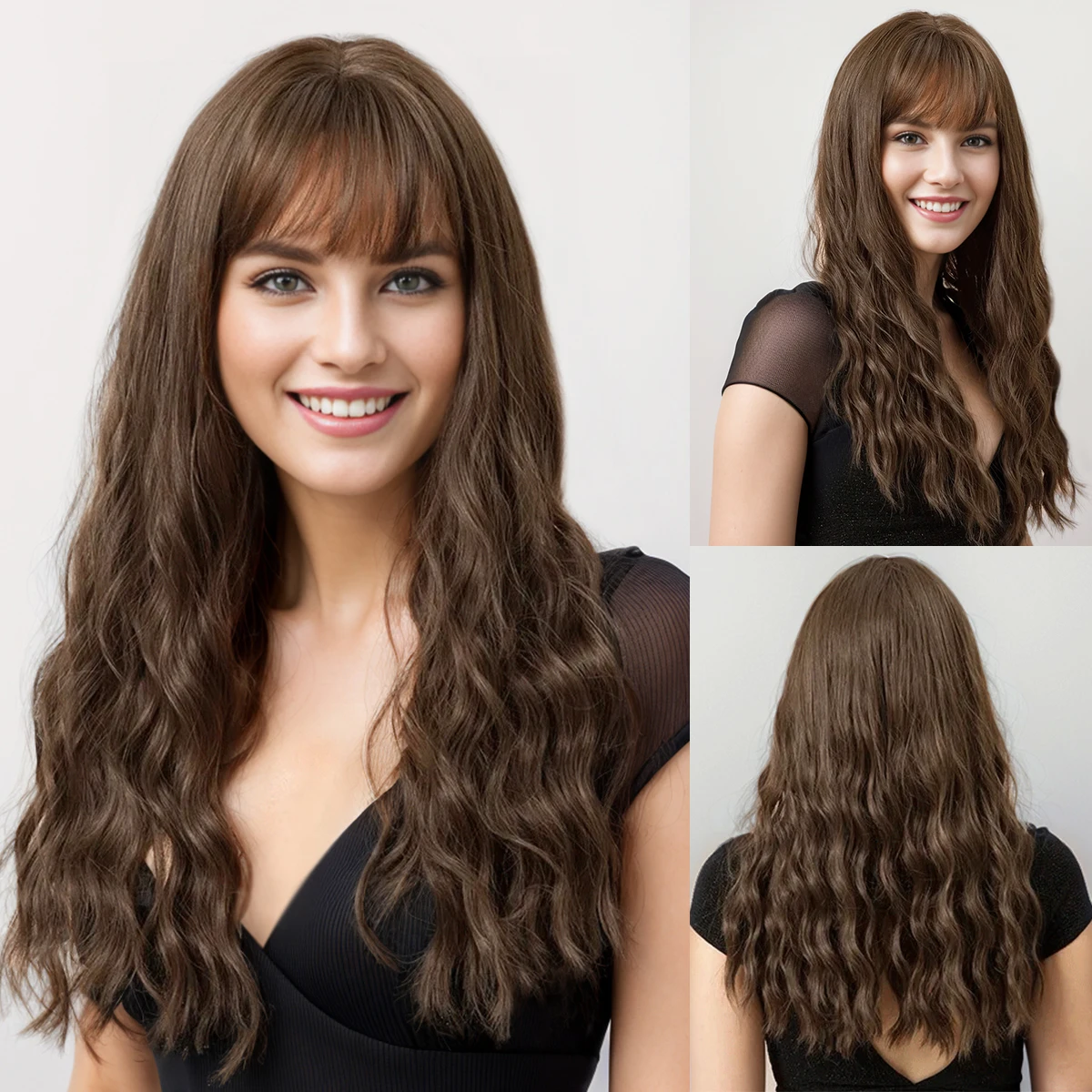 Synthetic Medium Long Wave Wig Can DIY High Temperature Durable High Temperature Silk Wig Synthetic Fiber Wig Daily Life Party
Synthetic Medium Long Wave Wig Can DIY High Temperature Durable High Temperature Silk Wig Synthetic Fiber Wig Daily Life Party