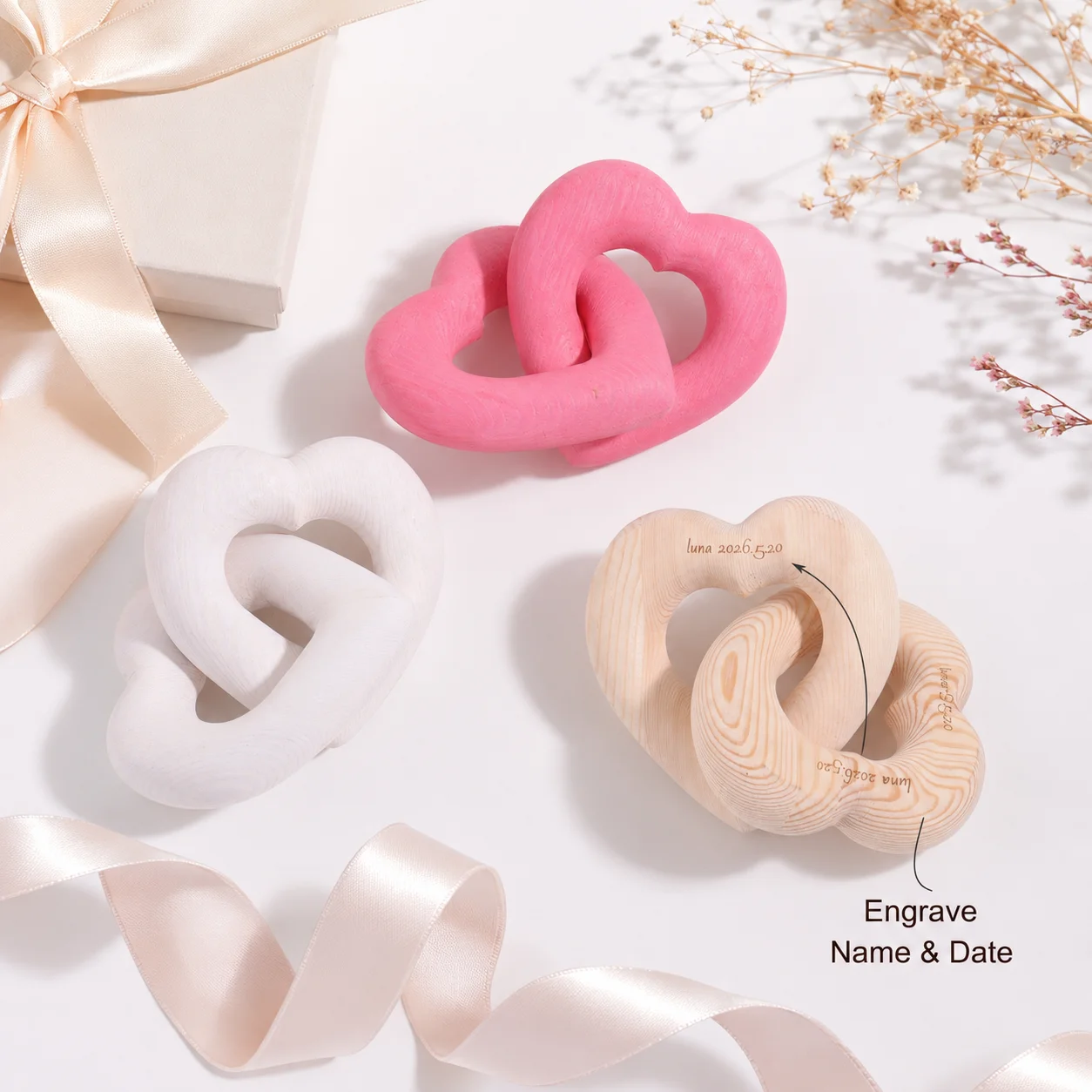 Double-ring heart-shaped custom wooden ornament, personalized laser-engraved text, DIY wedding and couple anniversary gift
Double-ring heart-shaped custom wooden ornament, personalized laser-engraved text, DIY wedding and couple anniversary gift