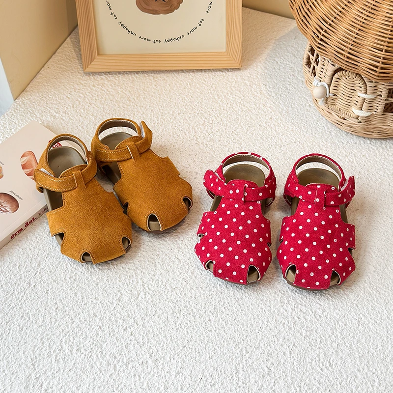 Girls Flat Shoes Polka Dots Sweet Children Sandals Hook&loop 2025 Summer New Princess Shoes Hollowed-out Korean Style Ins Trendy
Girls Flat Shoes Polka Dots Sweet Children Sandals Hook&loop 2025 Summer New Princess Shoes Hollowed-out Korean Style Ins Trendy