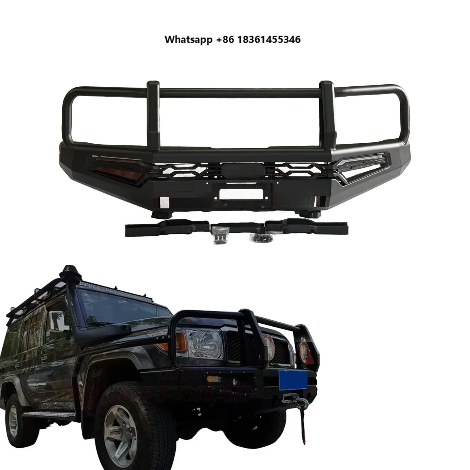 For Land Criuser LC76 LC250 LC300 2016+ Winch Mount Bumpers Guard 4x4 Heavy-Duty Steel Winch Bumper Bull Bar
For Land Criuser LC76 LC250 LC300 2016+ Winch Mount Bumpers Guard 4x4 Heavy-Duty Steel Winch Bumper Bull Bar