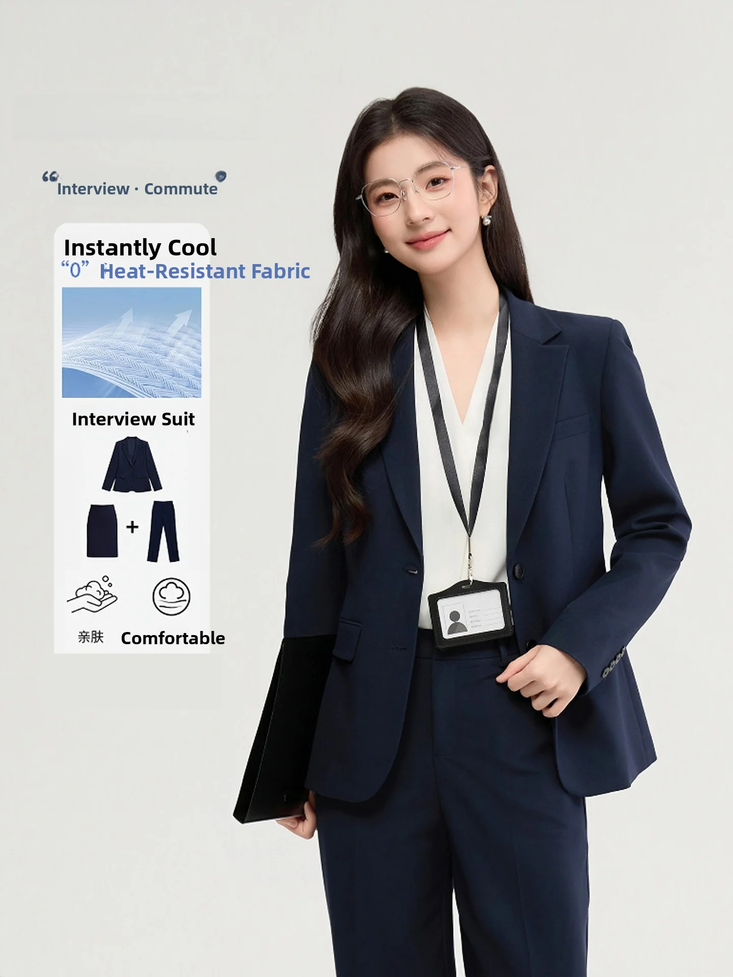 Goodyoung Professional Blue Suit Set for Women Interview Career Public Exam Short Size Career Women's Fashion Workwear
Goodyoung Professional Blue Suit Set for Women Interview Career Public Exam Short Size Career Women's Fashion Workwear
