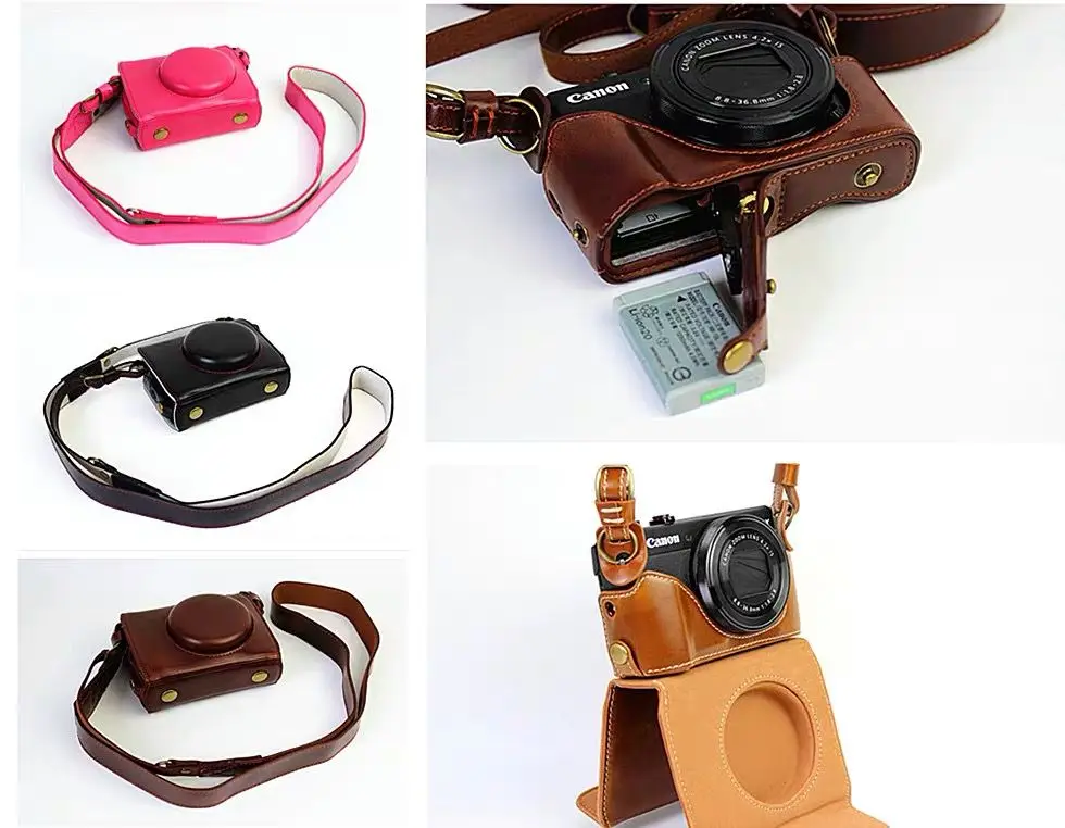 PU Leather Case Camera Video Bag Full Body Protector for Canon PowerShot G7X Mark II G7XII G7X2 Protective Cover +Shoulder Strap
PU Leather Case Camera Video Bag Full Body Protector for Canon PowerShot G7X Mark II G7XII G7X2 Protective Cover +Shoulder Strap