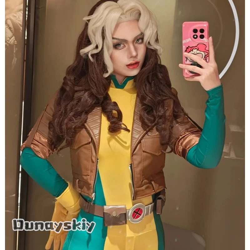 Dunayskiy/Anime Game Rivals Cosplay Roguuue Costume Handsome Yellow And Green Patchwork Sexy Punk Jumpsuit Short Leather Jacket
Dunayskiy/Anime Game Rivals Cosplay Roguuue Costume Handsome Yellow And Green Patchwork Sexy Punk Jumpsuit Short Leather Jacket