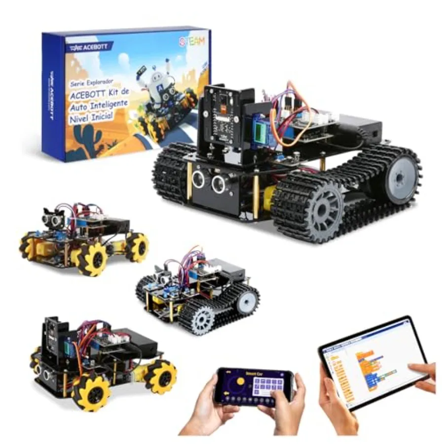 STEM Toys for Ages 12-16: 4-in-1 Smart Robot Kit with 3MP Camera, Tank Car, Arduino Scratch Compatibility, App Remote Control,
STEM Toys for Ages 12-16: 4-in-1 Smart Robot Kit with 3MP Camera, Tank Car, Arduino Scratch Compatibility, App Remote Control,
