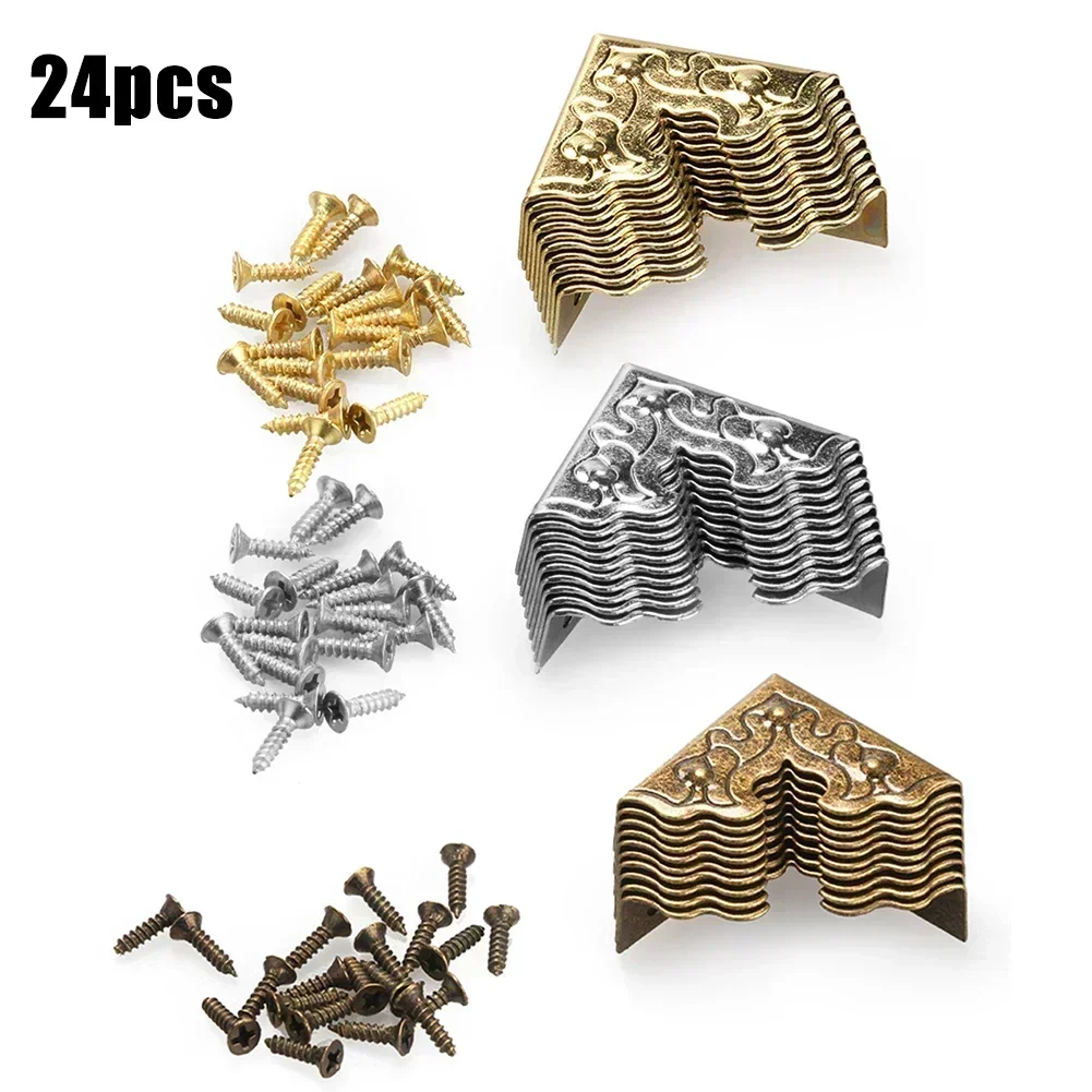 24Pcs 25mm Antique Furniture Fittings Metal Crafts Jewelry Box Edge Safety Guards Covers Wooden Case Decorative Corner Protector
24Pcs 25mm Antique Furniture Fittings Metal Crafts Jewelry Box Edge Safety Guards Covers Wooden Case Decorative Corner Protector