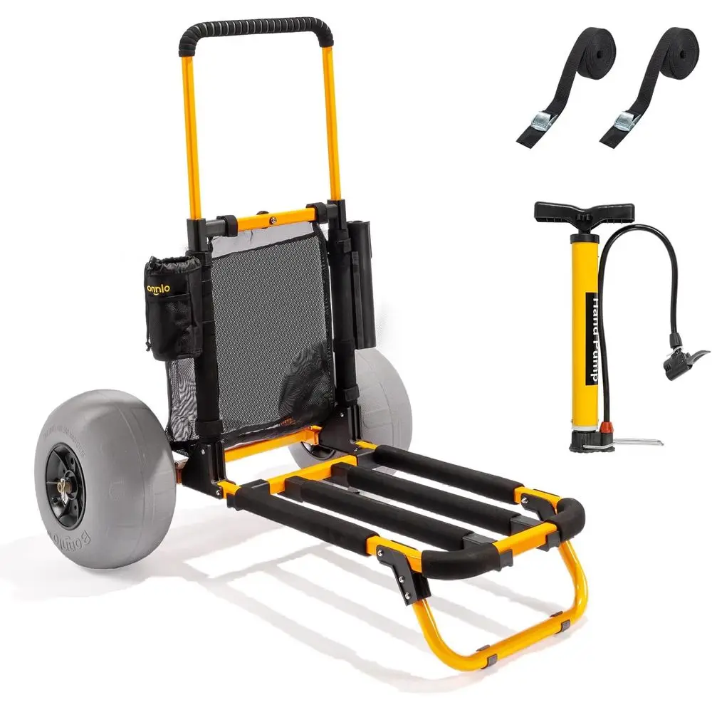 Beach Fishing Cart, Beach Wagon Trolley with 12" Big Balloon Wheels, Foldable, Orange, Aluminum Frame & Handle, 23" x 15" Cargo
Beach Fishing Cart, Beach Wagon Trolley with 12" Big Balloon Wheels, Foldable, Orange, Aluminum Frame & Handle, 23" x 15" Cargo