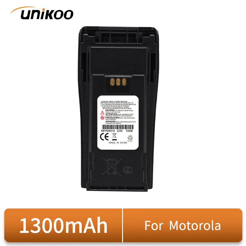 UNIKOO NNTN4851A Walkie Talkie 1300mAh Battery Support GP3688/P3688/CP140/CP040/EP450/CP380/DP1400/CP150/CP200
UNIKOO NNTN4851A Walkie Talkie 1300mAh Battery Support GP3688/P3688/CP140/CP040/EP450/CP380/DP1400/CP150/CP200
