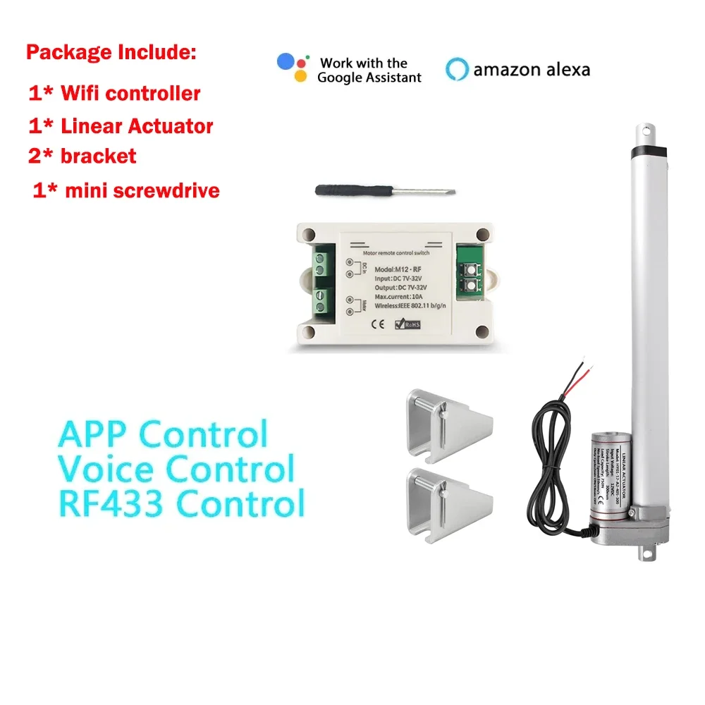 750N/1000N/1500N линейный привод WIFI управление приложением 12 В линейный привод с кронштейном привод двигателя для домашней автоматизации управление дверью
750N/1000N/1500N линейный привод WIFI управление приложением 12 В линейный привод с кронштейном привод двигателя для домашней автоматизации управление дверью