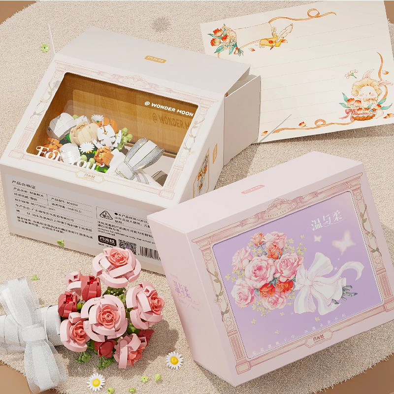 Bouquet Building Blocks Assembly Moc Model DIY Eternal Flower Display Wooden Box Bricks Desktop Ornaments DIY Toys Holiday Gift
Bouquet Building Blocks Assembly Moc Model DIY Eternal Flower Display Wooden Box Bricks Desktop Ornaments DIY Toys Holiday Gift