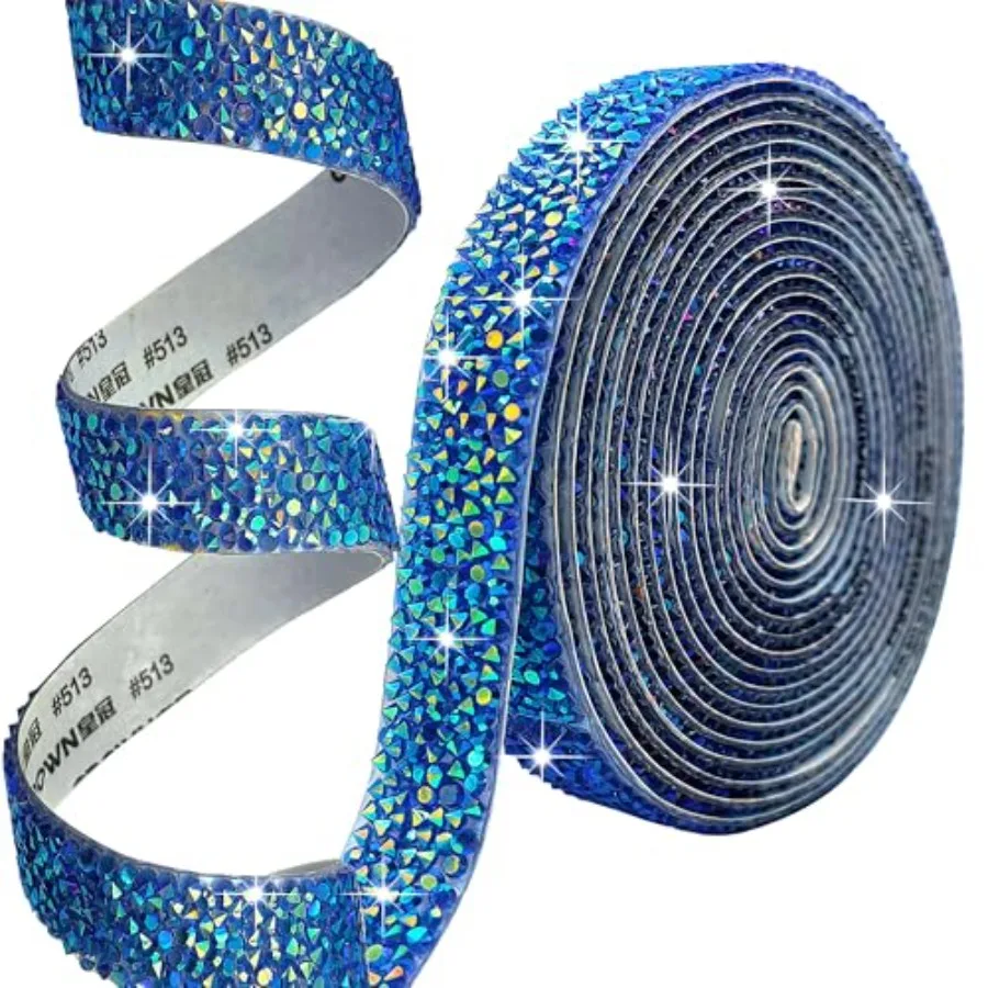 Self Adhesive Blue AB Rhinestone Ribbon Resin Rhinestones Strips 4 Yards Bling Crystal Ribbons Diamond Sticker Applicable to Ch
Self Adhesive Blue AB Rhinestone Ribbon Resin Rhinestones Strips 4 Yards Bling Crystal Ribbons Diamond Sticker Applicable to Ch