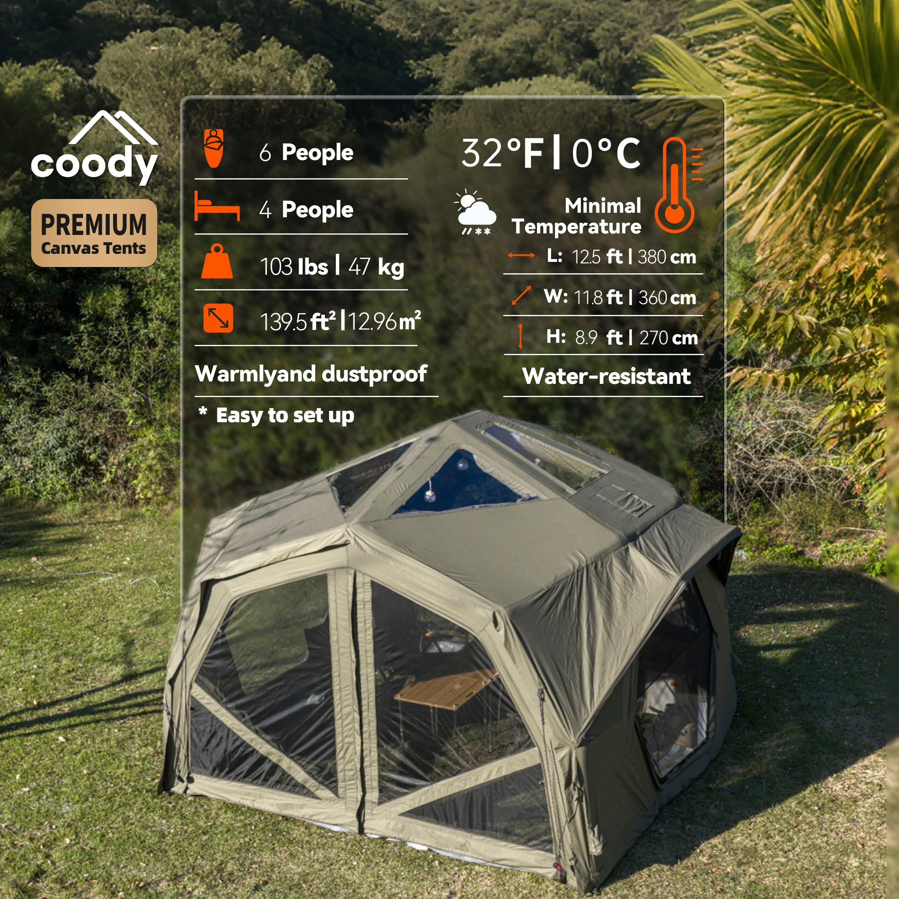 Coody Hubshelter Pro Air Tent-Army Green Portable Outdoor Camping Hiking Air Inflatable Tent Waterproof Cotton Fabric TentATV&UT
Coody Hubshelter Pro Air Tent-Army Green Portable Outdoor Camping Hiking Air Inflatable Tent Waterproof Cotton Fabric TentATV&UT